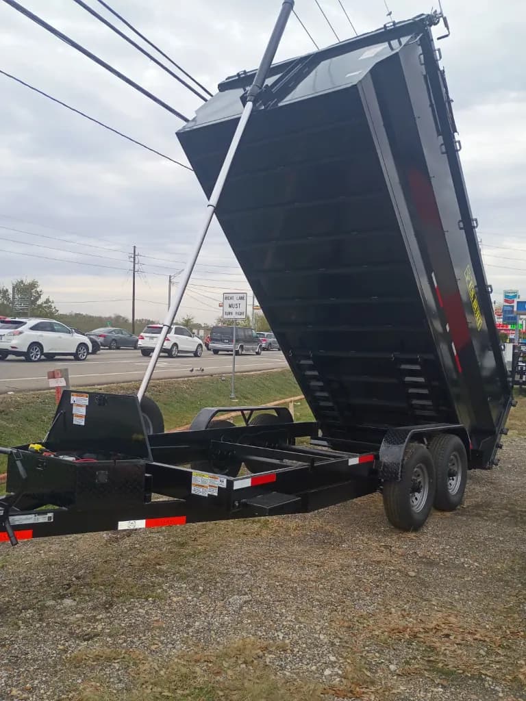 16 foot dump trailer available for rental and hauling support